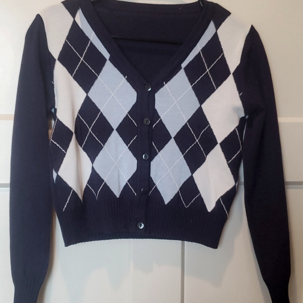 Argyle cardigan